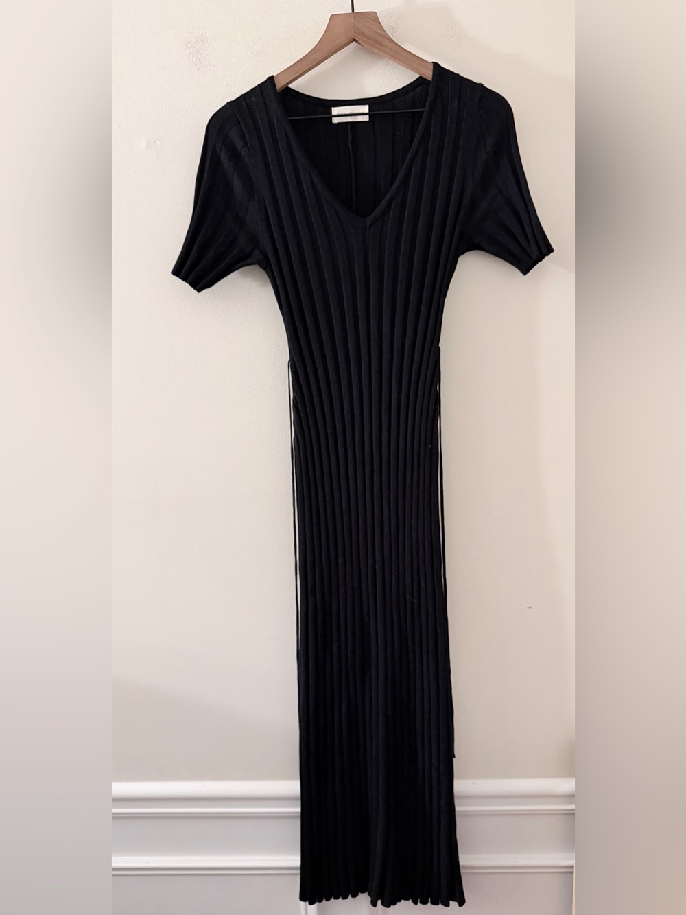 Worth Collective Oakley Ribbed Maxi Dress in Black Bump Friendly - Picture 2 of 6